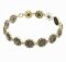 BG bracelet 293 - Metal: Silver - gold plated 925, Stone: Moldavite and cubic zirconium