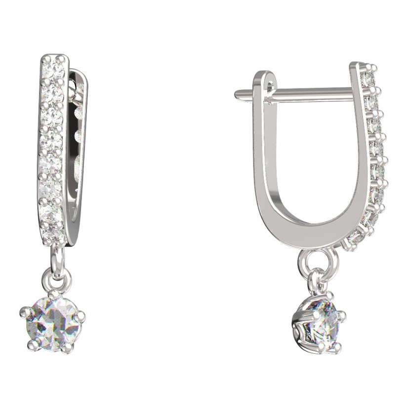 BeKid dětské náušnice 873 Bílé zlato - 585 Diamant