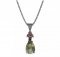 BG pendant drop stone  494-87 - Metal: Silver 925 - rhodium, Stone: Garnet