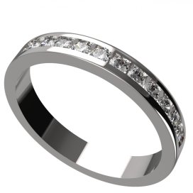 BG zlatý diamantový prstýnek 500 Bílé zlato - 585 Diamant lab-grown