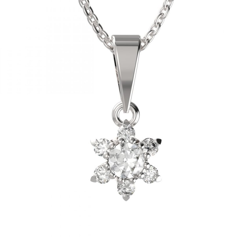 BG zlatý přívěšek  978 Bílé zlato - 585 Diamant