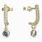 BeKid, Gold kids earrings -101 - Switching on: English, Metal: Yellow gold 585, Stone: Dark blue cubic zircon