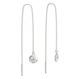 BeKid dětské náušnice kvítek 841 Bílé zlato - 585 Diamant