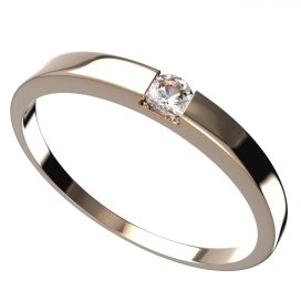 BG zlatý prstýnek s diamantem 796 Růžové zlato 585 (30-90dní) Diamant lab-grown