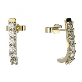 BG zlaté náušnice 93 Žluté zlato - 585 Diamant