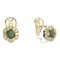 BG earring circular -  994-R7 - Metal: Silver 925 - ruthenium, Stone: Garnet