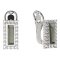 BG  earring 837-R7 square - Metal: Silver 925 - rhodium, Stone: Garnet