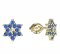 BeKid, Gold kids earrings -090 - Switching on: Pendant hanger, Metal: White gold 585, Stone: Light blue cubic zircon
