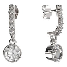 BG zlaté náušnice 724 Bílé zlato - 585 Diamant