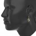 BG gold earrings with zircon or diamond 1408