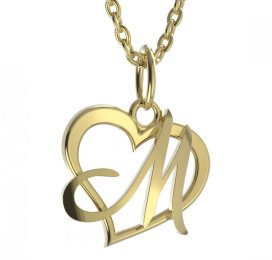BG zlatý přívěsek písmenko M - 1422 Žluté zlato - 585