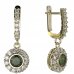 BG circular earring 744-84 - Metal: Silver 925 - rhodium, Stone: Garnet