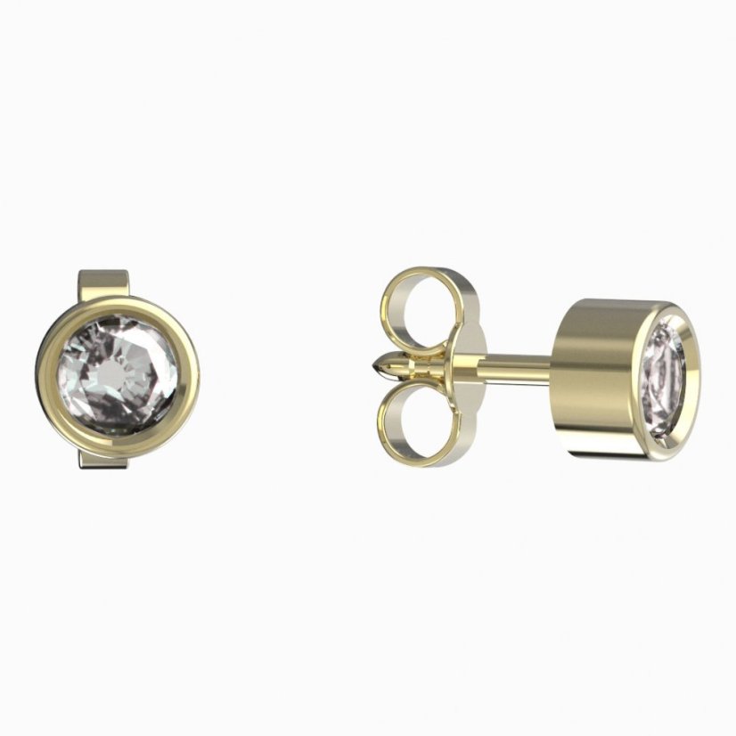 BeKid dětské náušnice 770 Bílé zlato - 585 Diamant