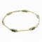 BG bracelet 646 - Metal: Yellow gold 585, Stone: Moldavit and garnet