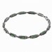 BG bracelet 645 - Metal: Silver 925 - rhodium, Stone: Moldavit and garnet