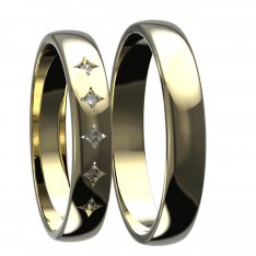 BG zlatý snubní prsten SN09