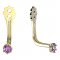 BeKid Gold earrings components 2 - Metal: White gold 585, Stone: White cubic zircon