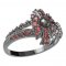 BG prsten s přírodní perlou 537-G - Kov: Stříbro 925 - rhodium, Kámen: Granát a perla