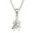 Zlatý přívěsek znamení Vodnář s bílým zirkonem, bílé zlato 585 – 040