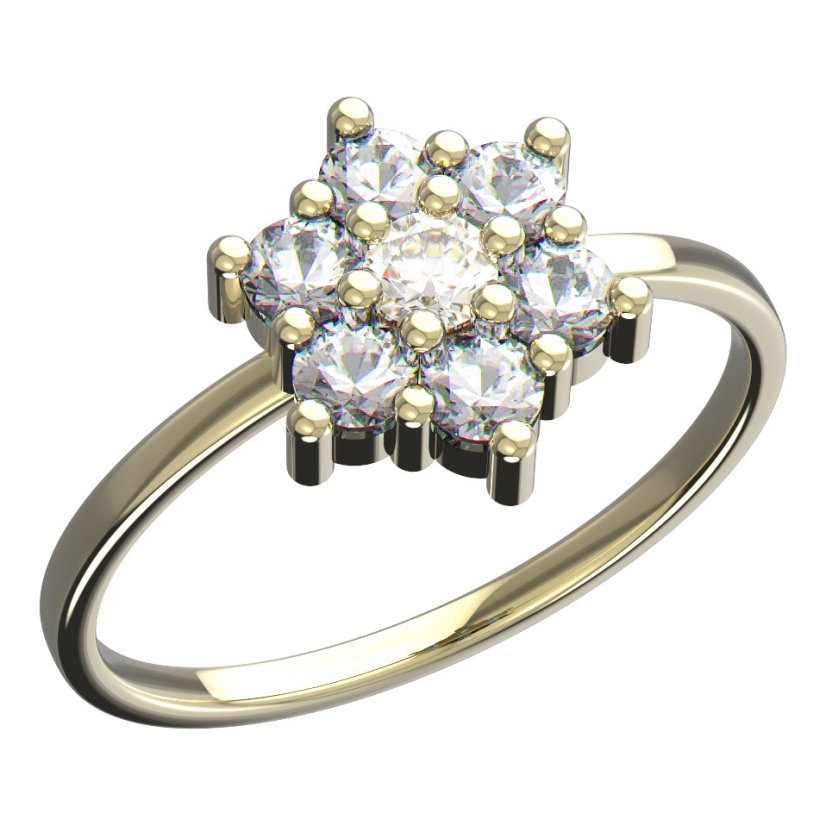 BeKid dětský prsten hvězdička 109 Žluté zlato - 585 Diamant
