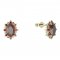 BG earring oval -  953 - Metal: Silver 925 - rhodium, Stone: Garnet