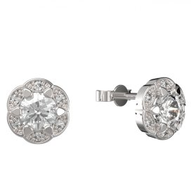 BG zlaté náušnice  994 Bílé zlato - 585 Diamant