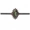 BG brooch 513K - Metal: Silver 925 - rhodium, Stone: Garnet