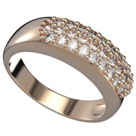 BG zlatý diamantový prstýnek 1146 /zásnubní-snubní/ Růžové zlato 585 (30-90dní) Diamant lab-grown