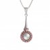 BG pendant pearl 540-C - Metal: Silver 925 - rhodium, Stone: Garnet and pearl