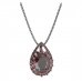 BG pendant oval 516-90 - Metal: Silver 925 - rhodium, Stone: Garnet