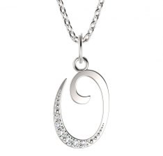 BeKid dětský zlatý přívěsek písmenko O - 1224 Bílé zlato - 585 Diamant