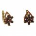 BG earring star 520-90 - Metal: Silver 925 - rhodium, Stone: Garnet