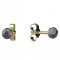 BG zlaté náušnice 1290 s černou perlou - Zapínání: Anglické E07, Kov: Žluté zlato 585, Kámen: Kubický zirkon a tahiti perla