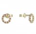 BeKid, Gold kids earrings -836 - Switching on: Puzeta, Metal: Yellow gold 585, Stone: Red cubic zircon