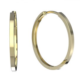 BG  zlaté náušnice 1339 - kruhy Žluté zlato - 585