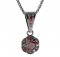 BG pendant circular 994-2 - Metal: Silver 925 - rhodium, Stone: Garnet