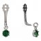 BeKid Gold earrings components I3 - Metal: Yellow gold 585, Stone: Green cubic zircon