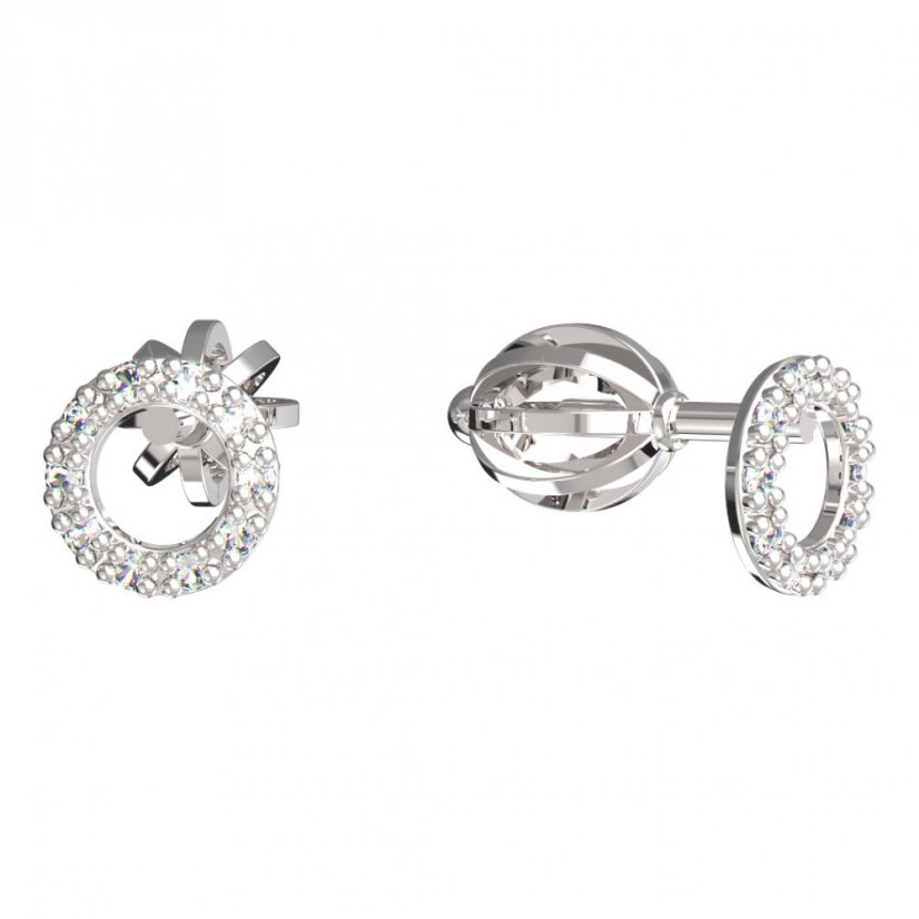 BeKid dětské náušnice 836 Bílé zlato - 585 Diamant