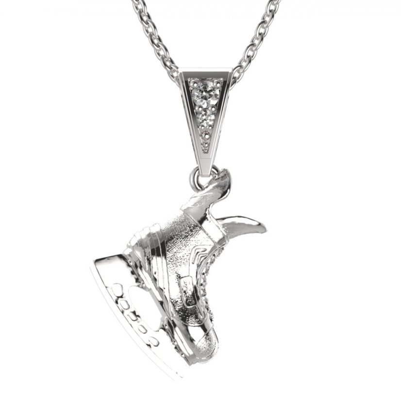 BG zlatý přívěšek Brusle 1336 Bílé zlato - 585 Diamant