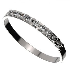 BG zlatý diamantový prsten 617/17 Bílé zlato - 585 Diamant lab-grown