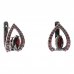 BG earring oval 483-90 - Metal: Silver 925 - rhodium, Stone: Garnet