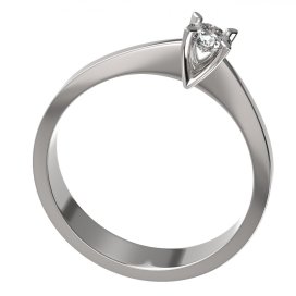 BG zlatý diamantový prstýnek 784 Bílé zlato - 585 Diamant lab-grown