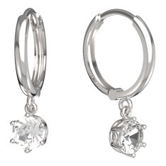BG zlaté náušnice 1295 Bílé zlato - 585 Diamant