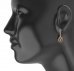 BG Earring - 728 - Switching on: Hinge, Metal: Silver 925 - rhodium, Stone: Garnet