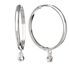 BG zlaté náušnice 767 Bílé zlato - 585 Diamant