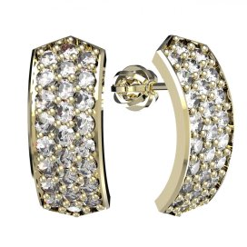 BG zlaté náušnice 861 Žluté zlato - 585 Diamant