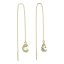 BeKid dětské náušnice 1242 s bílou perlou Bílé zlato - 585 Bílý kubický zirkon