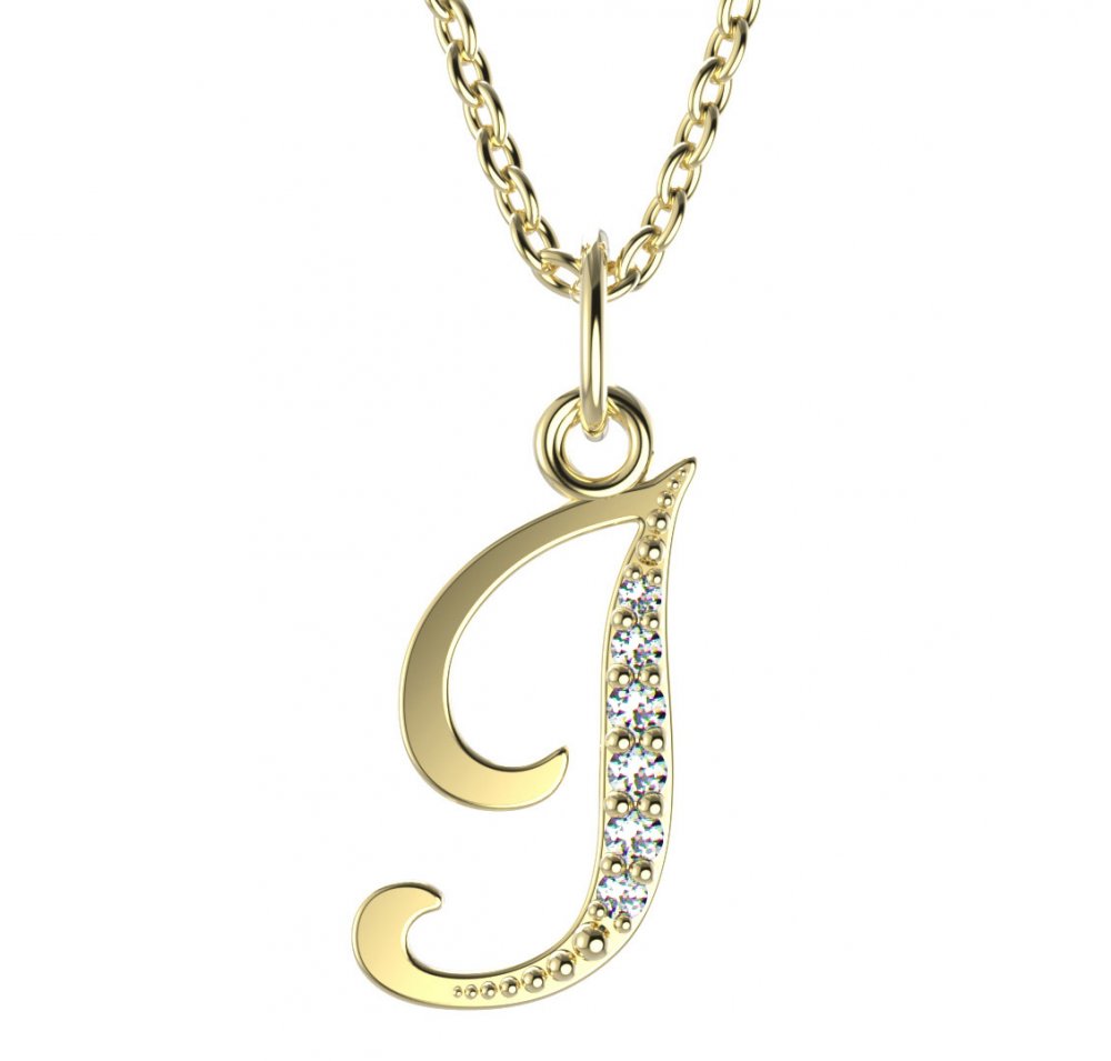 Letter j sale gold pendant