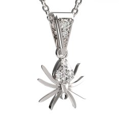 BG zlatý přívěšek - Pavouk  807 Bílé zlato - 585 Diamant