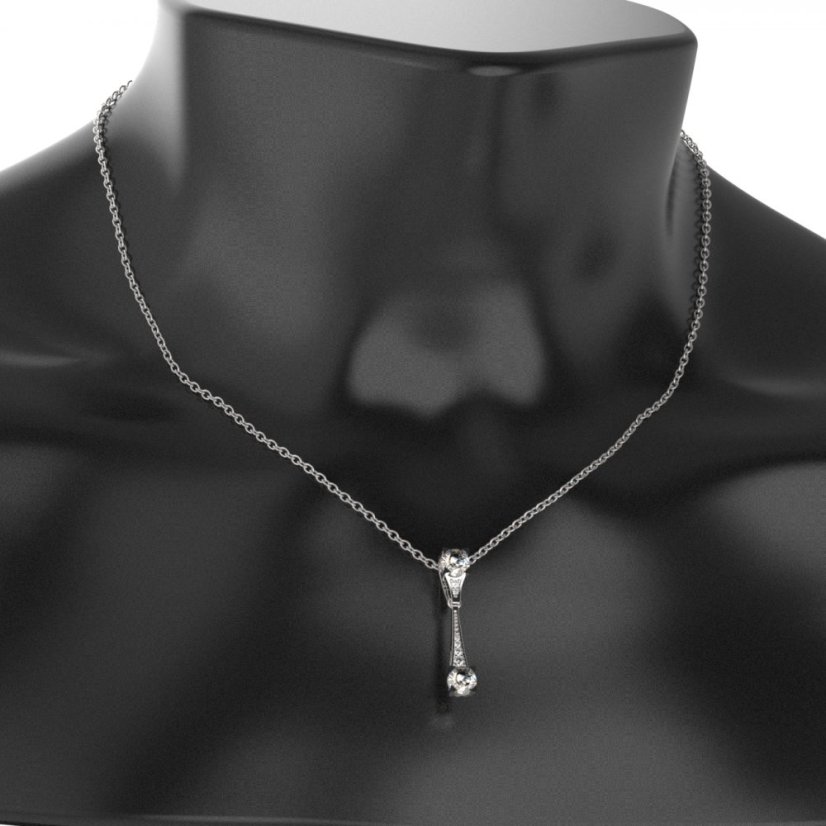 BG zlatý diamantový přívěšek  985 Žluté zlato - 585 Diamant lab-grown